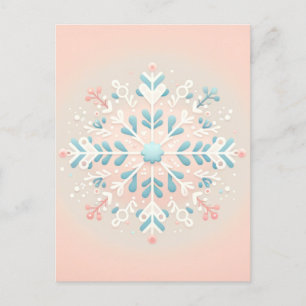 Pink-Schneeblume-Charm-Baby-Mädchen-Party-Einladun Postkarte
