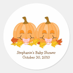 Pink Schnuller Pumpkins Baby Dusche Gefallen Stick Runder Aufkleber