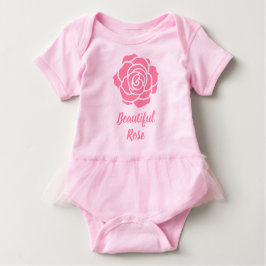Pink Schöne Rose Baby Bodysuit Strampler
