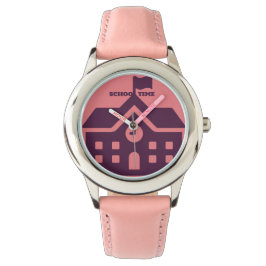 Pink School Schüler Mädchen Uhr