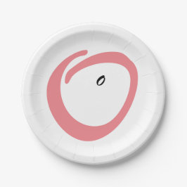 Pink schwangere Bauchdusche niedliche Papiertüte Pappteller