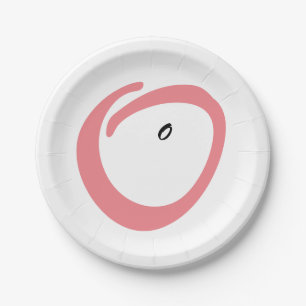 Pink schwangere Bauchdusche niedliche Papiertüte Pappteller