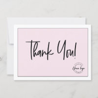 Pink Schwarz-weiß Company Logo Soziale Dankeschön