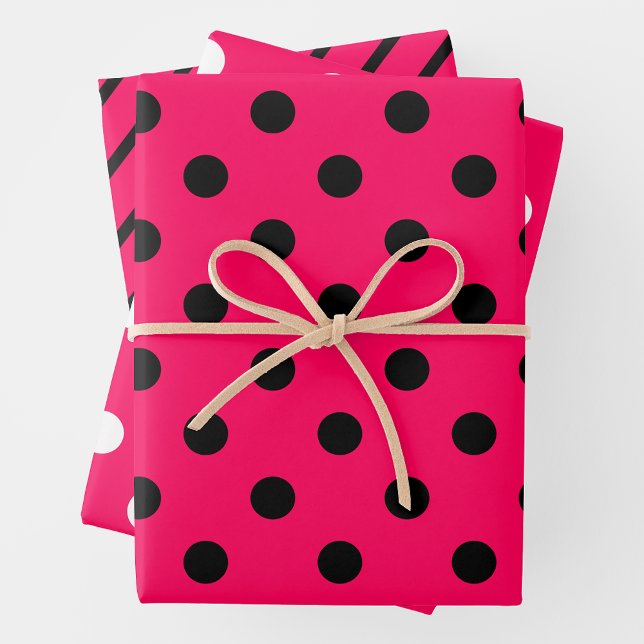 Pink, Schwarz & Weiß  Geschenkpapier Set (Von Creator hochgeladen)