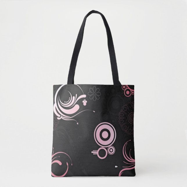 Pink-schwarz-weiße Schuhe Tasche (Vorderseite)