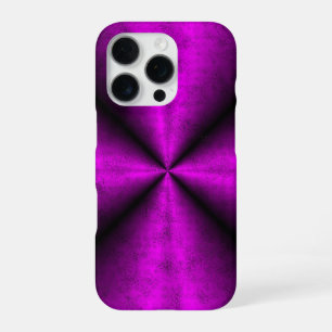 Pink Schwarzer Regenbogen in Elefantenhaut Leder O iPhone 16 Pro Hülle