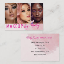 Pink Script 3 Foto Watercolor Make-up
