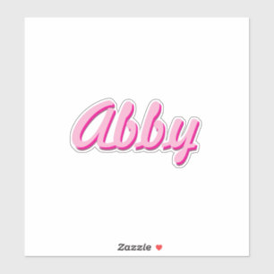 Pink Script Handwriting Fun Trendy Custom Aufkleber