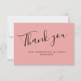 Pink Script Thank You Card Discount Review Busines Dankeskarte