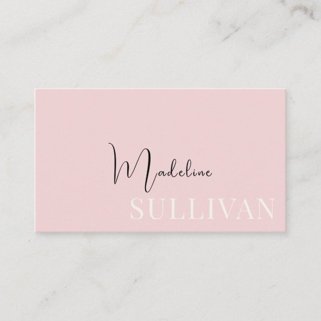 Pink-Script Visitenkarte (Vorderseite)