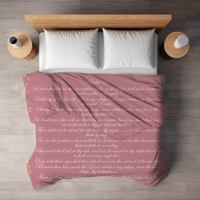 Pink Scripture, Psalm 91 Christlich Bibel Verse Sherpadecke (Von Creator hochgeladen)