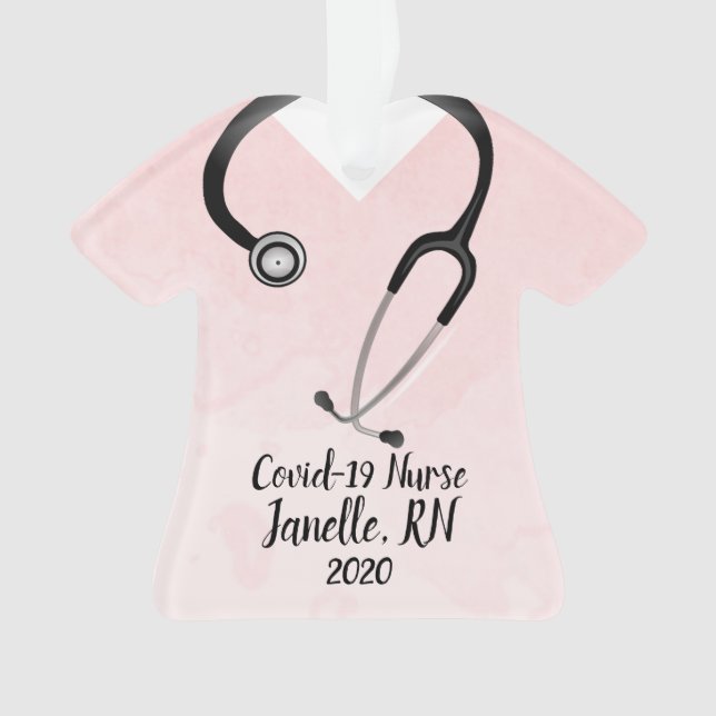 Pink Scrub Top Nurse 2020 Ornament (devant)