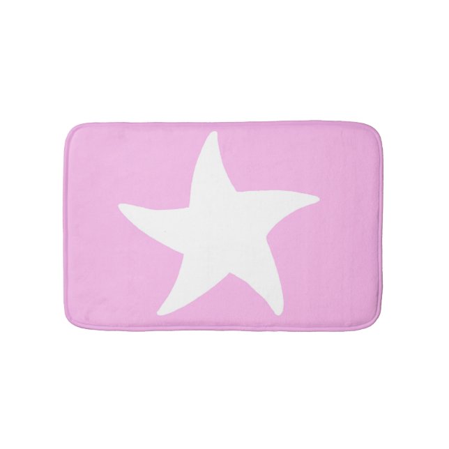 Pink Sea Star Bath Mat Badematte (Vorderseite)