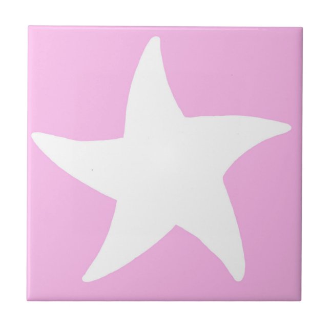 Pink Sea Star Fliese (Vorderseite)