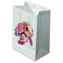 Pink Sea Turtle Whimsical & Niedlich