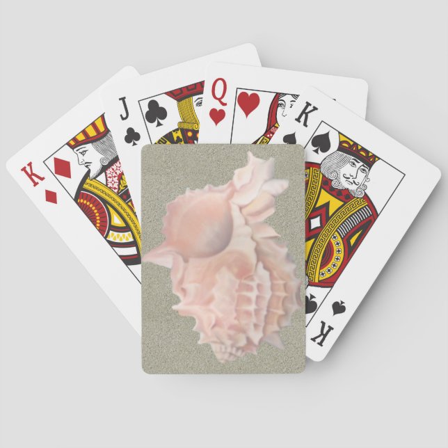 Pink Seashell Bicycle® Play Spielkarten (Rückseite)