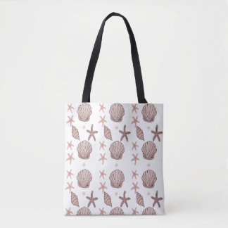 Pink Seashell Pattern - Beach Vibes Summer Design Tasche