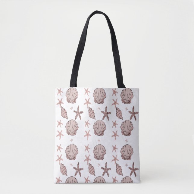 Pink Seashell Pattern - Beach Vibes Summer Design Tasche (Vorderseite)