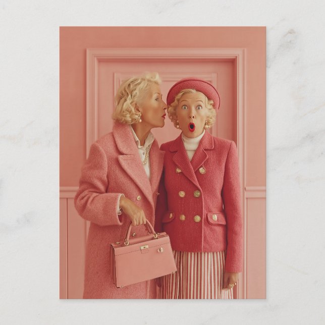 Pink Secrets and Surprised Style Postkarte (Vorderseite)