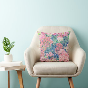 Pink Sedum Painterly Blue Akzente Keuchkissen Kissen