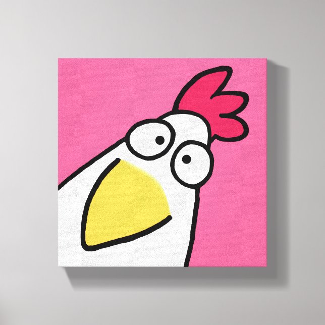 Pink SERIOUS CHICKEN von Sandra Boynton Leinwanddruck (Vorderseite)