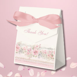Pink Shabby Chic Floral Christian Baby Shower Geschenkschachtel