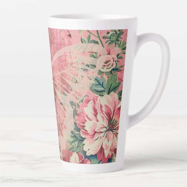 Pink Shabby Hütte Butterfly Milchtasse (Rechts)