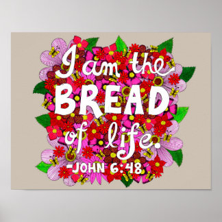 Pink Shades Blume Doodle Typografy Bible Verse Poster