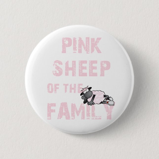 Pink Sheep Button (Vorderseite)