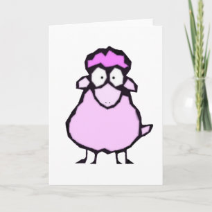 Pink Sheep Grußkarte Karte