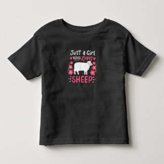 Pink Sheep Just A Girl Who Loves Sheep Gift Kleinkind T-shirt
