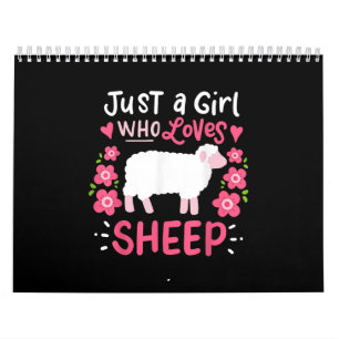 Pink Sheep   Nur ein Mädchen, das Schafspenden Li Kalender