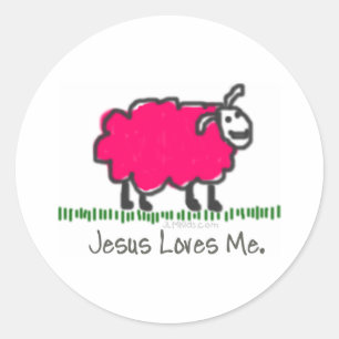 Pink Sheep Runder Aufkleber