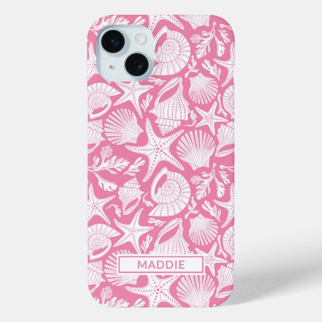 Pink Shells Personalized Case-Mate iPhone Hülle (Rückseite)