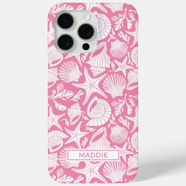 Pink Shells Personalized Case-Mate iPhone Hülle (Rückseite)