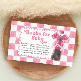 Pink She's Ready to Pop Baby Shower Books for Baby Begleitkarte