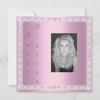 Pink Shimmer 16 . Geburtstag Einladung