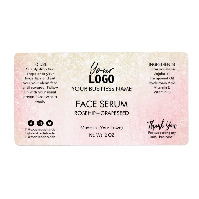 Pink Shimmer Face Serum (Vorne)