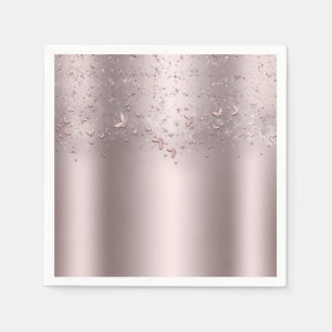 Pink Shimmer Flutter Schmetterling Sweet 16 Party Serviette