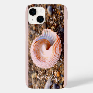 PINK SHINY MUSCHEL STONY SEASHELL STRAND NATURFOTO Case-Mate iPhone 14 HÜLLE