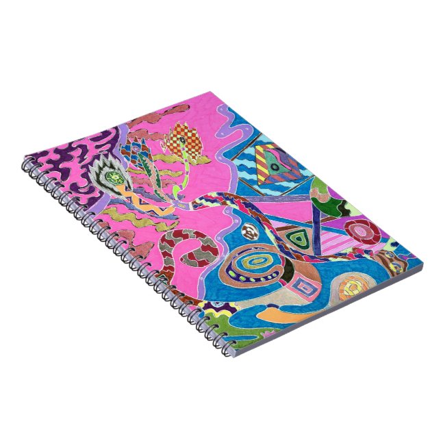 Pink Shore, Abstrakte Kunst Notizblock (Rechte Seite)