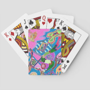 Pink Shore, Abstrakte Kunst Spielkarten