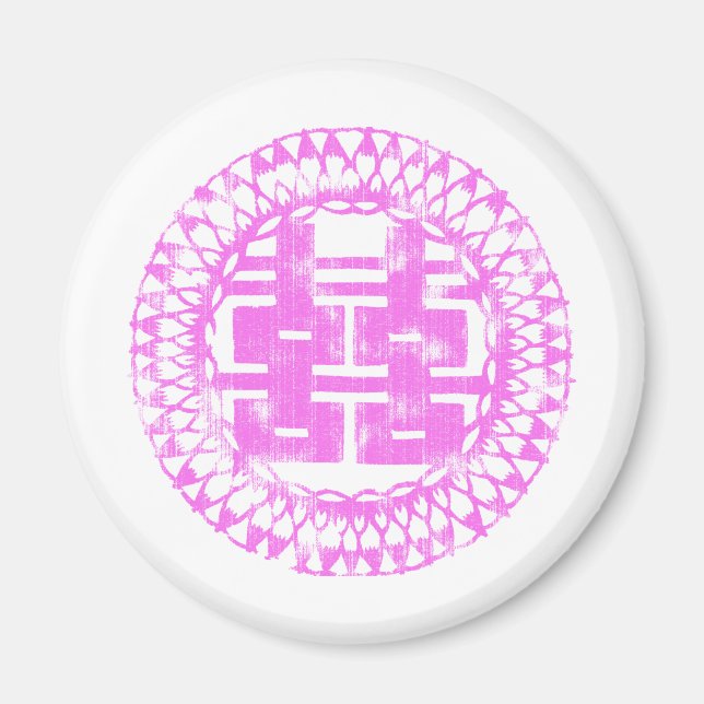 Pink Shuan Xi Magnet (Vorne)