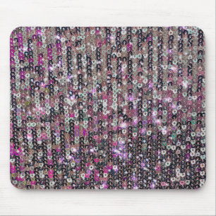 Pink-Silber-Sequenzen Funkmuster Mousepad