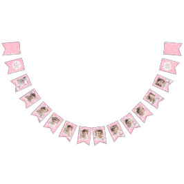 Pink Silly Goose-Girl First Birthday Monthly Photo Wimpelkette