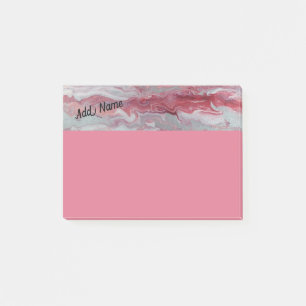Pink Silver Abstrakt Personalisieren Post it Notes Post-it Klebezettel