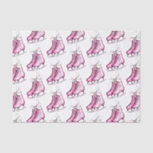 Pink Silver Glam Ice Skate Weihnachten Seidenpapier