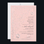 Pink Silver Glitzer Diagonal Confetti Bat Mitzvah Einladung<br><div class="desc">Diese elegante und einzigartige Bat Mitzvah Einladung ist ideal für eine elegante und formelle Veranstaltung. Es verfügt über ein Imitat gedruckt funkelnd silber Glitzer Konfetti schräg über die Einladung auf einem dünnen silbernen Rechteck Rand mit einem rot rosa Hintergrund bestreut. Es ist schick, modern, luxuriös, hübsch, einfach und trendig; das...</div>