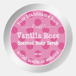 Pink Silver Produktverpackungen Etiketten Beruflic Runder Aufkleber