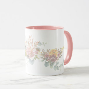 Pink Simple Modern farbenfrohe Blume für sie Tasse